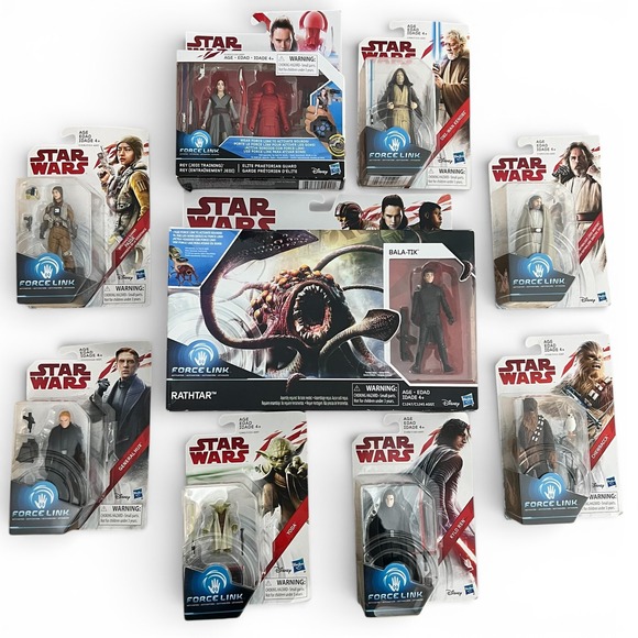 Disney‎ Hasbro Star Wars Force Link Activated Action Figure Lot NEW in Box 2017